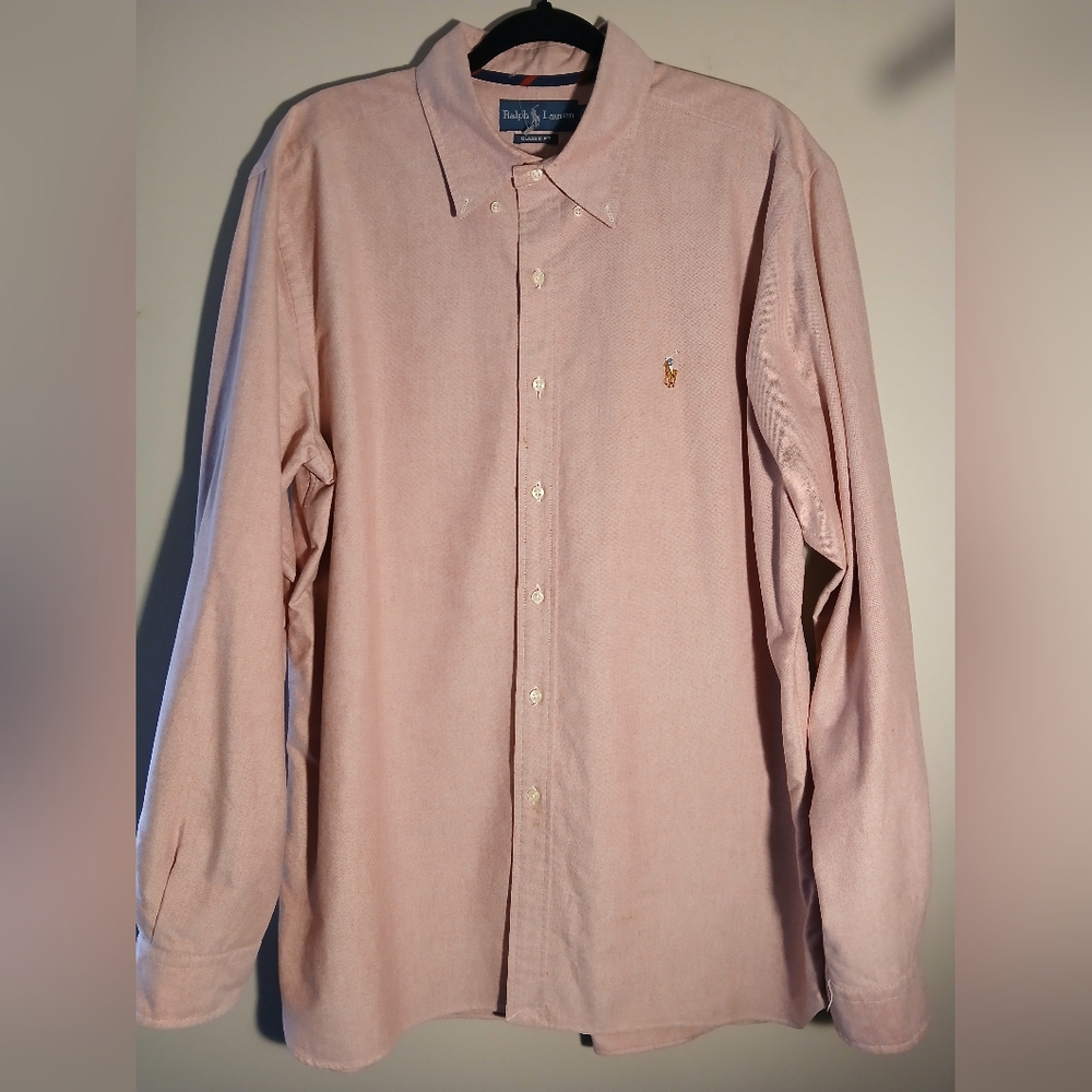 Ralph Lauren Men's Pink Shirt Size XL